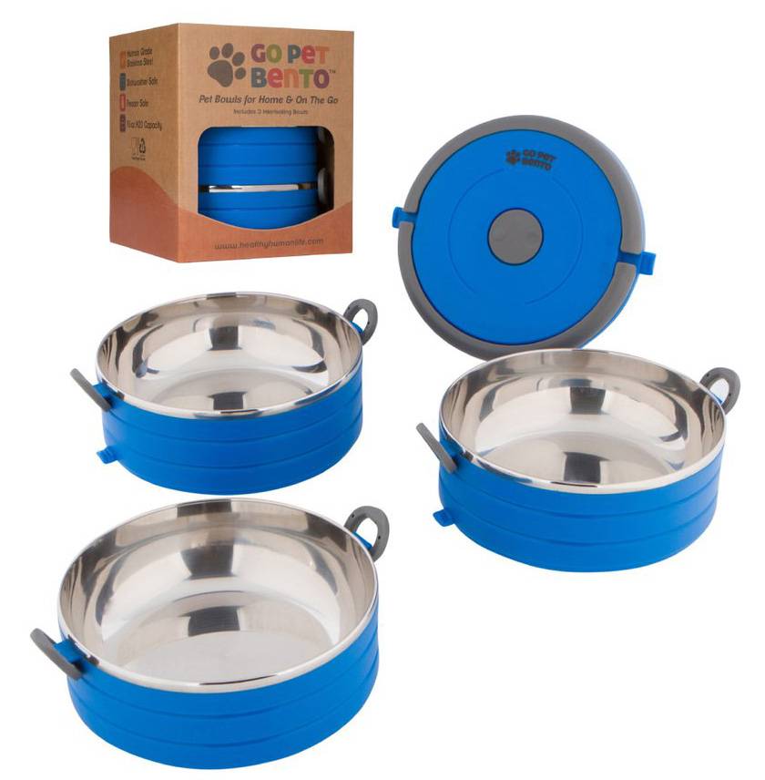 ΜΠΟΛ GO PET TRAVEL BENTO BOX ΜΠΛΕ 3ΤΜΧ (450 ML) HEALTHY HUMAN