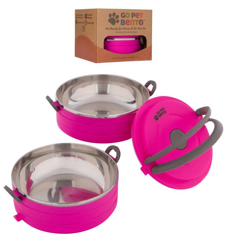 ΜΠΟΛ GO PET TRAVEL BENTO BOX ΡΟΖ 2ΤΜΧ (450 ML) HEALTHY HUMAN