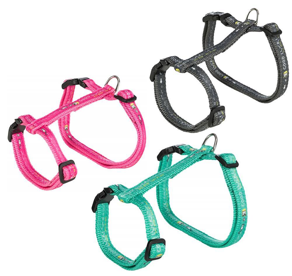 ΣΕΤ TRIXIE ΣΑΜΑΡΑΚΙ ΚΑΙ ΟΔΗΓΟΣ ΓΙΑ ΜΕΓΑΛΕΣ ΓΑΤΕΣ ΡΟΖ 34-57CM TRIXIE