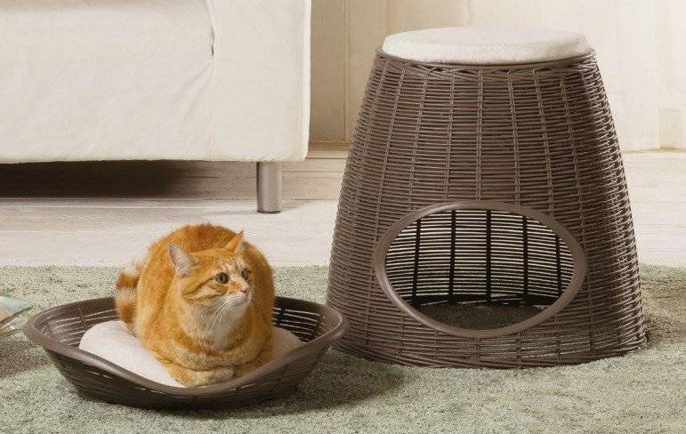 ΣΠΙΤΑΚΙ PASHA ΓΙΑ ΓΑΤΕΣ 2 ΣΕ 1 ΓΚΡΙ 52Χ50Χ46 OEM