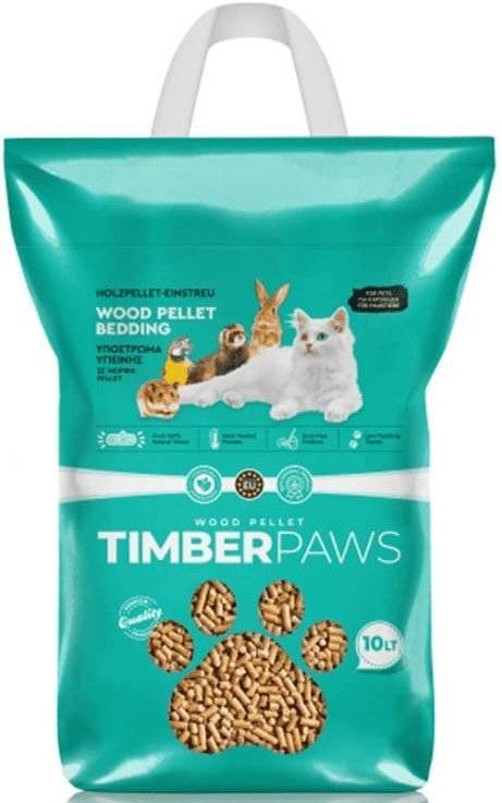 ΥΠΟΣΤΡΩΜΑ ΓΑΤΑΣ TIMBERPAWS PELLET 10LT