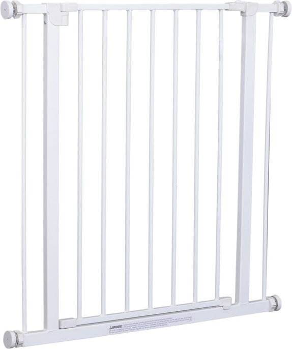 PAWHUT ΠΤΥΣΣΟΜΕΝΗ ΠΟΡΤΑ PAWHUT ΜΕΤΑΛΛΙΚΗ ΛΕΥΚΗ 76X72-82CM