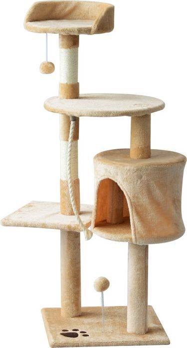 PAWHUT ΟΝΥΧΟΔΡΟΜΙΟ ΓΑΤΑΣ PAWHUT ΔΕΝΤΡΟ ΜΠΕΖ 40X40X114CM