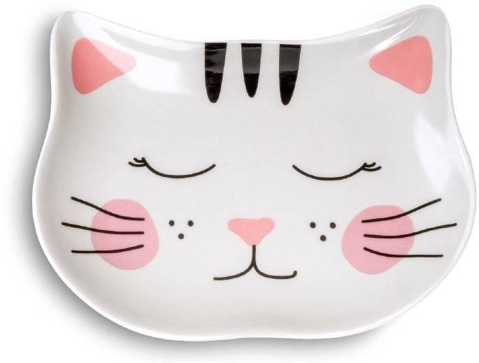 ΜΠΟΛ ΓΑΤΑΣ GLEE PURRR ΚΕΡΑΜΙΚΟ ΛΕΥΚΟ-ΡΟΖ 16Χ14Χ2.5CM