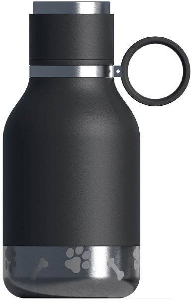 ΜΠΟΥΚΑΛΙ ΣΚΥΛΟΥ ASOBU DOG BOWL ΑΝΟΞΕΙΔΩΤΟ ΑΤΣΑΛΙ ΜΑΥΡΟ 360ML-1LT