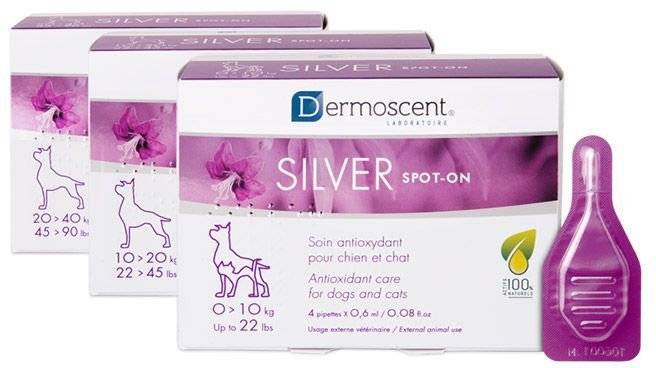 DERMOSCENT ΑΜΠΟΥΛΕΣ DERMOSCENT SILVER SPOT ON 20-40KG 4X2.4ML