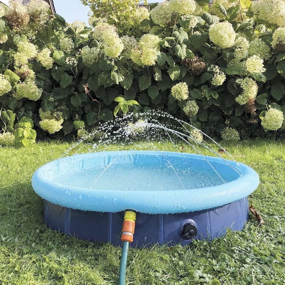GLEE ΠΙΣΙΝΑ GLEE PET POOL - SPRINKLER 2 IN1 ΜΠΛΕ 120X30CM