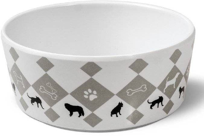 ΜΠΟΛ ΣΚΥΛΟΥ GLEE PATTERN ΜΕΛΑΜΙΝΗ ΛΕΥΚΟ-ΜΠΕΖ M 900ML GLEE