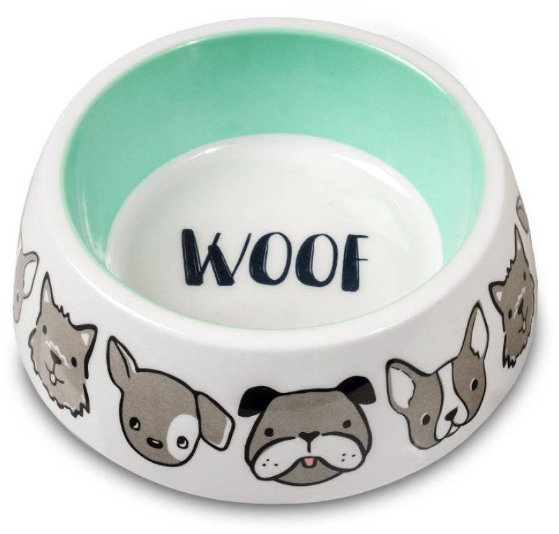 ΜΠΟΛ ΣΚΥΛΟΥ GLEE WOOF ΜΕΛΑΜΙΝΗ ΛΕΥΚΟ-ΓΚΡΙ M 500ML GLEE