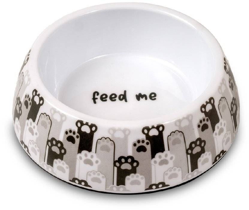 ΜΠΟΛ ΣΚΥΛΟΥ GLEE PAWS ΜΕΛΑΜΙΝΗ ΛΕΥΚΟ-ΓΚΡΙ L 900ML GLEE