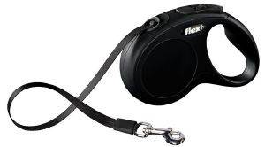 FLEXI ΟΔΗΓΟΣ FLEXI CLASSIC TAPE LEAD ΜΑΥΡΟ 25KG 5M MEDIUM