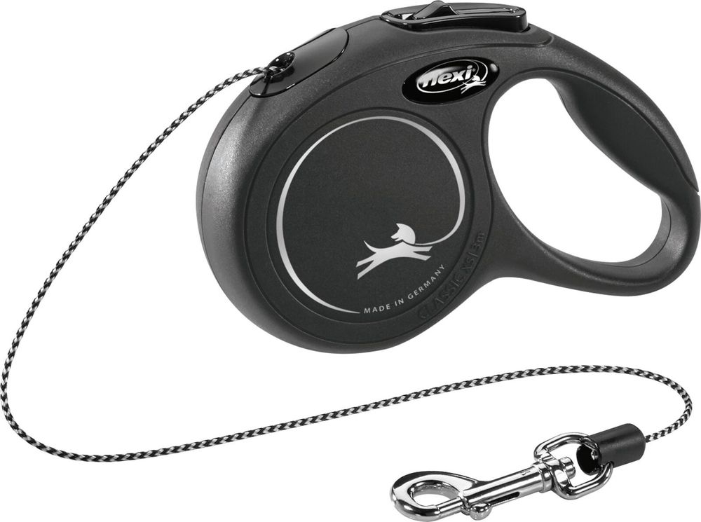 FLEXI ΟΔΗΓΟΣ FLEXI CLASSIC CORD LEAD ΜΑΥΡΟ 12KG 5M SMALL