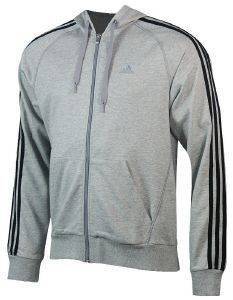 JACKET ADIDAS PERFORMANCE CREW ESSENTIALS 3 STRIPES FULL ZIP HOOD  (M)