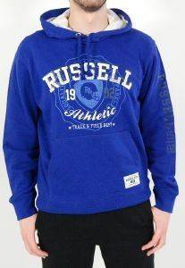  RUSSELL HOODED SWEAT DISTRESSED PRINT   (XL)