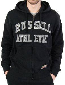  RUSSELL ZIP THROUGH HOODED SWEAT ARCH LOGO / (M)