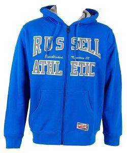  RUSSELL ZIP HOODED ARCH LOGO DOUBLE APPLIQUE   (M)