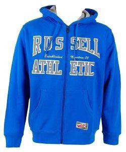  RUSSELL ZIP HOODED ARCH LOGO DOUBLE APPLIQUE   (L)