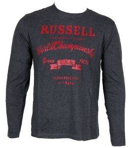  RUSSELL L/S CREW NECK WORLD  (XXXL)