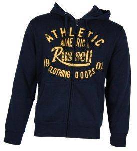  RUSSELL ZIP THROUGH HOODY DISTRESSED   (M)