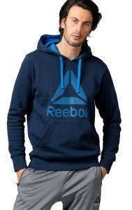  REEBOK WORKOUT READY BIG LOGO COTTON POLY HOOD   (S)