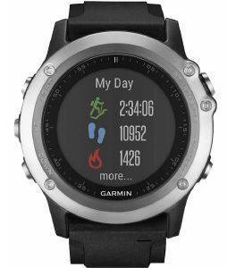  GARMIN FENIX 3 HR SILVER WITH BLACK SILICON BAND