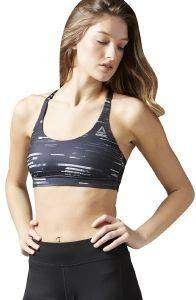  REEBOK WORKOUT READY PRINTED TRI-BACK BRA  (M)