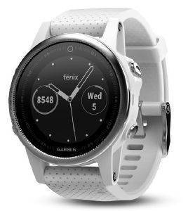  GARMIN FENIX 5S SILVER WITH CARRARA WHITE BAND