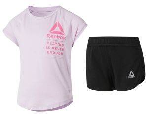  REEBOK GIRL\'S TEE AND SHORTS SET / (128 CM)