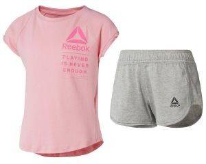  REEBOK GIRL\'S TEE AND SHORTS SET / (152 CM)