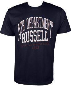  RUSSELL S/S CREW TEE WITH DISTRESSED AD PRINT   (L)