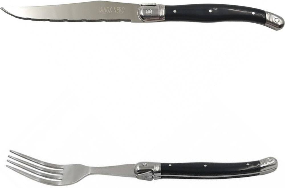 ΣΕΤ ΜΑΧΑΙΡΙ - ΠΙΡΟΥΝΙ ΚΡΕΑΤΟΣ DINOX ΑΝΟΞΕΙΔΩΤΟ ΑΤΣΑΛΙ (12ΤΜΧ) CRAZY