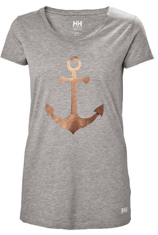 HELLY HANSEN ΜΠΛΟΥΖΑ HELLY HANSEN GRAPHIC T-SHIRT ΓΚΡΙ ΜΕΛΑΝΖΕ