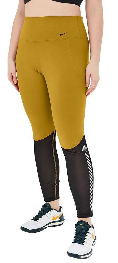 ΚΟΛΑΝ NIKE SPORTSWEAR GRAPHIX 7/8 TIGHTS PLUS SIZE ΚΑΦΕ/ΜΑΥΡΟ