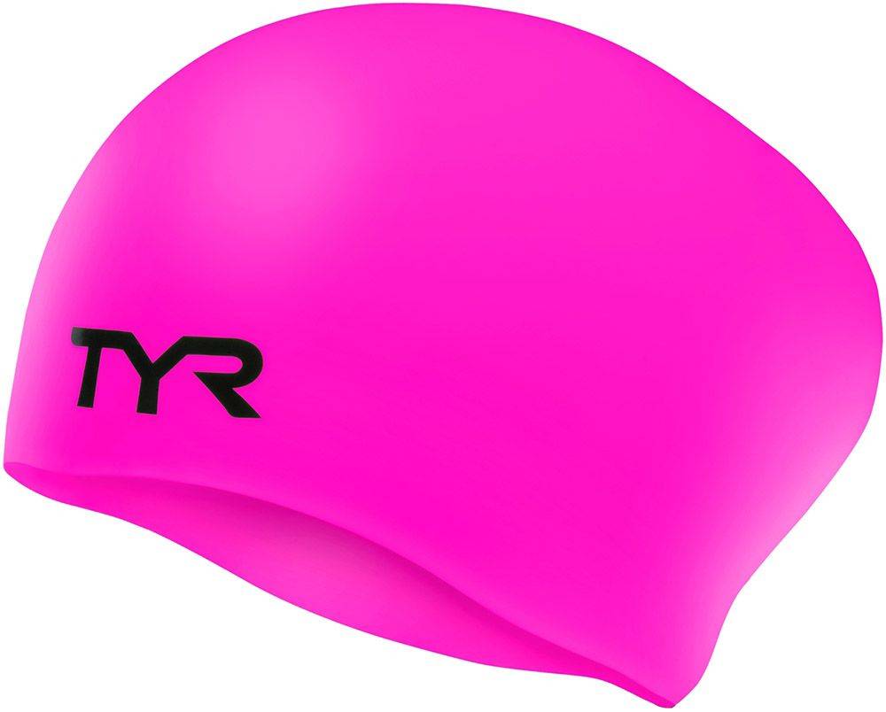 TYR ΣΚΟΥΦΑΚΙ TYR LONG HAIR WRINKLE-FREE SILICONE ADULT SWIM CAP ΡΟΖ