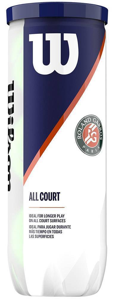 WILSON ΜΠΑΛΑΚΙΑ WILSON ROLAND GARROS ALL COURT 3 BALL ΚΙΤΡΙΝΑ