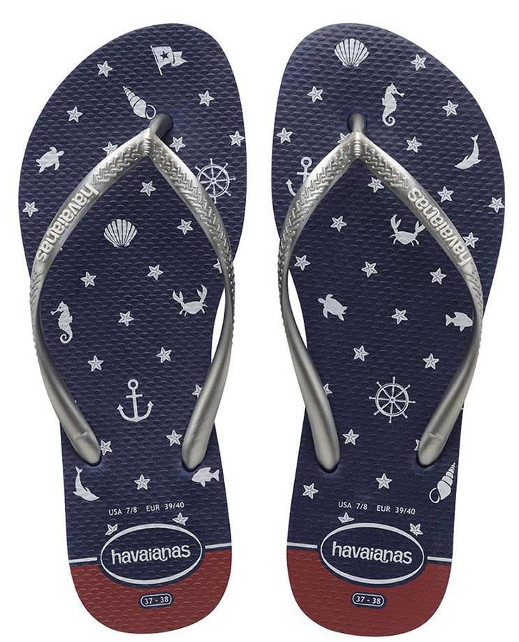 HAVAIANAS ΣΑΓΙΟΝΑΡΑ HAVAIANAS SLIM NAUTICAL ΜΠΛΕ/ΑΣΗΜΙ