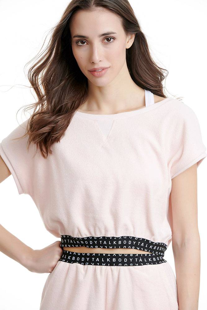 BODYTALK ΜΠΛΟΥΖΑ BODYTALK CROPPED ΡΟΖ
