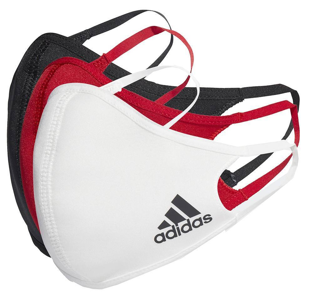 ΥΦΑΣΜΑΤΙΝΕΣ ΜΑΣΚΕΣ ADIDAS PERFORMANCE FACE COVER 3-PACK ΛΕΥΚΟ/ΚΟΚΚΙΝΟ/ΜΑΥΡΟ (S)