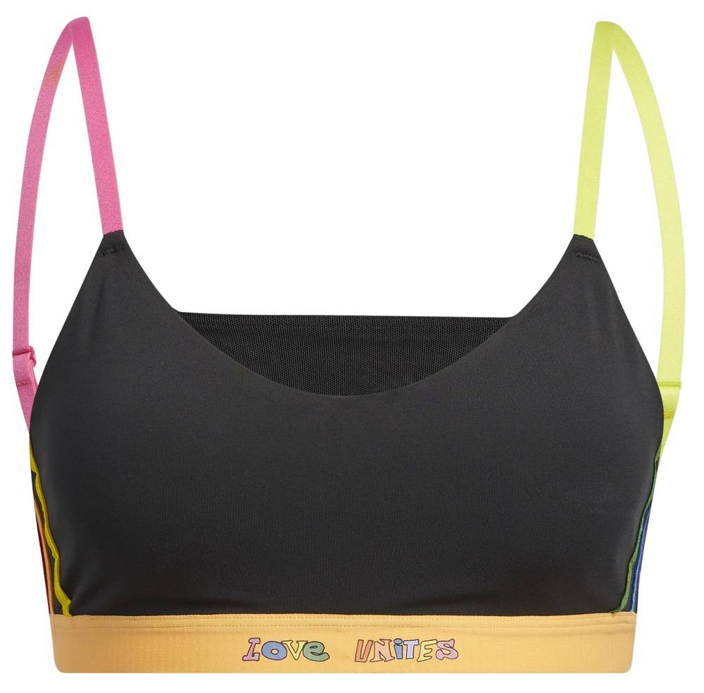 ADIDAS PERFORMANCE ΜΠΟΥΣΤΑΚΙ ADIDAS PERFORMANCE LOVE UNITES ALL ME 3-STRIPES GRAPHIC BRA ΜΑΥΡΟ