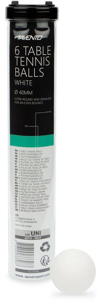 ΜΠΑΛΑΚΙΑ AVENTO TT BALLS ΛΕΥΚΑ (6 ΤΜΧ)