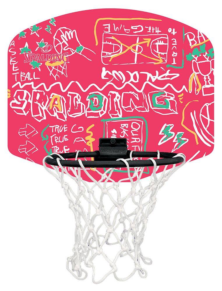 SPALDING ΜΠΑΣΚΕΤΑΚΙ SPALDING GRAFFITI MICRO MINI BACKBOARD SET ΡΟΖ