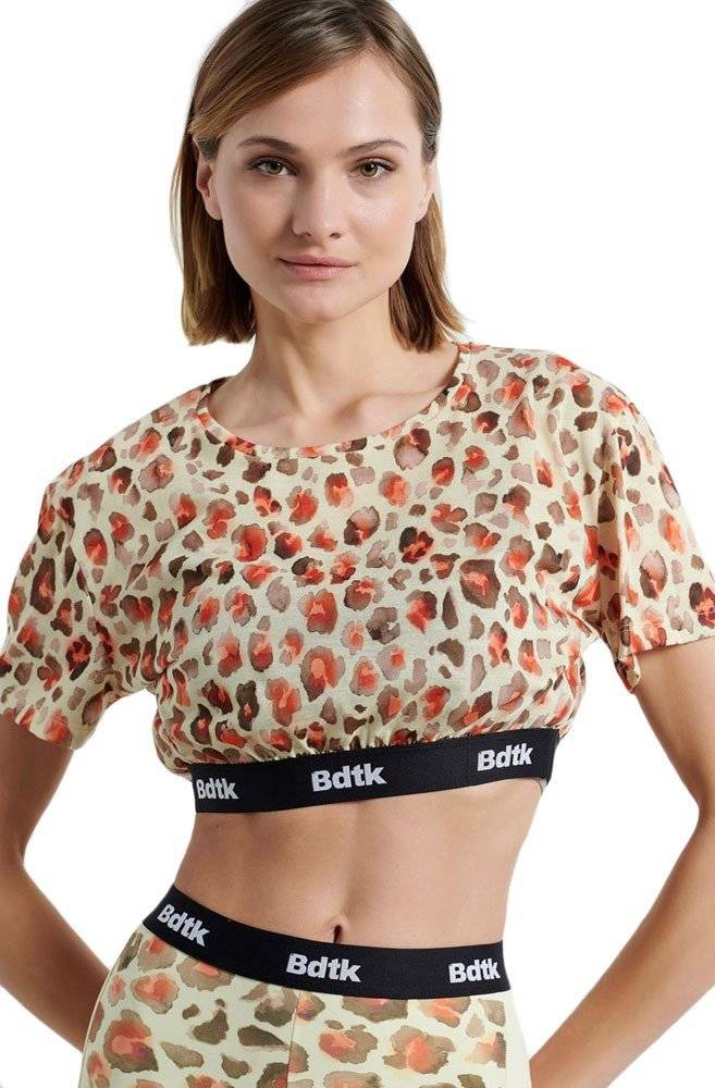 BODYTALK ΜΠΛΟΥΖΑ BODYTALK BESTIE CROP TOP ΚΙΤΡΙΝΗ