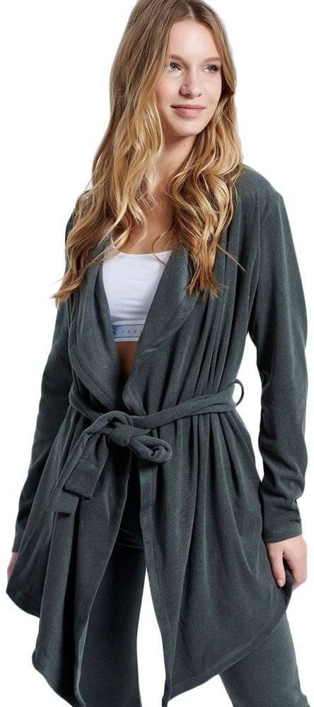 BODYTALK ΖΑΚΕΤΑ BODYTALK HOMEWEAR ΓΚΡΙ ΜΕΛΑΝΖΕ