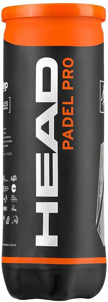 HEAD ΜΠΑΛΑΚΙΑ HEAD PADEL PRO 3-BALL ΚΙΤΡΙΝΑ