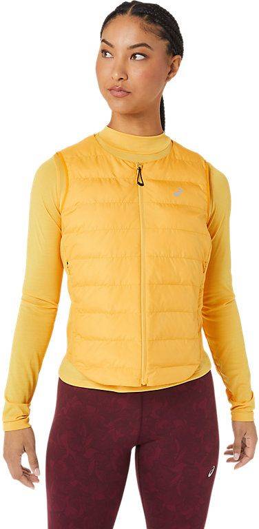 ASICS ΑΜΑΝΙΚΟ ΜΠΟΥΦΑΝ ASICS RUNKOYO PADDED VEST ΚΙΤΡΙΝΟ