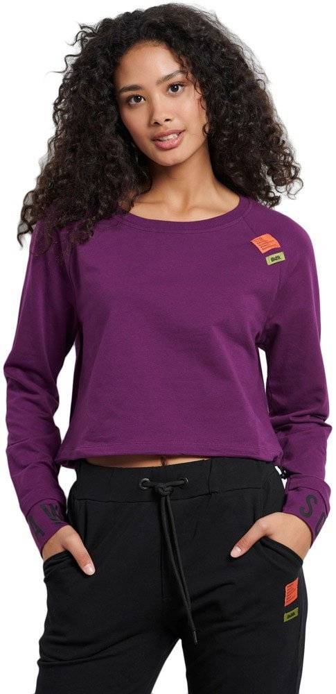 BODYTALK ΜΠΛΟΥΖΑ BODYTALK FLAWSOME CROPPED SWEATER ΜΩΒ