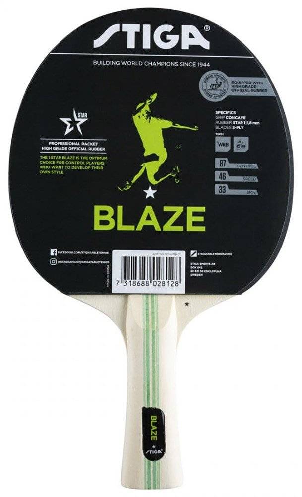 ΡΑΚΕΤΑ STIGA 1 STAR BLAZE ΜΑΥΡΗ/ΚΟΚΚΙΝΗ STIGA