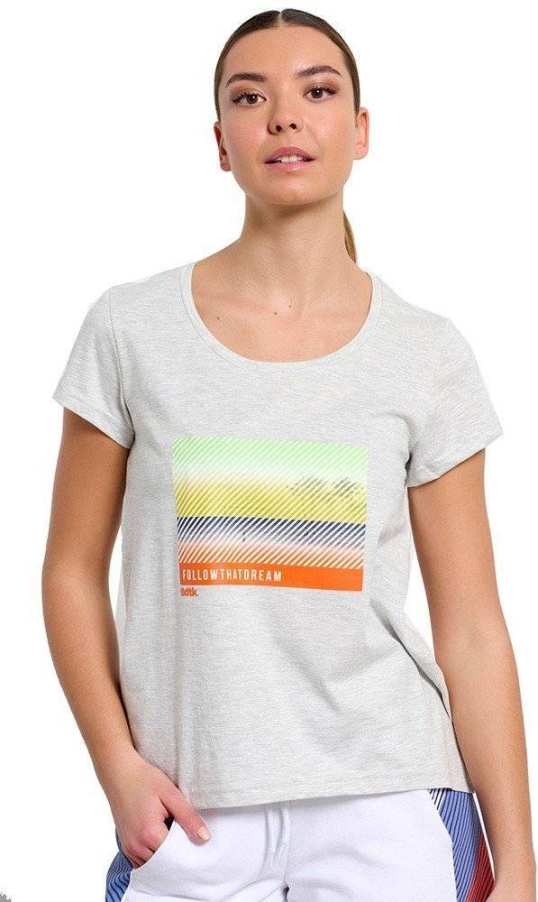 BODYTALK ΜΠΛΟΥΖΑ BODYTALK T-SHIRT ΓΚΡΙ ΑΝΟΙΚΤΟ ΜΕΛΑΝΖΕ