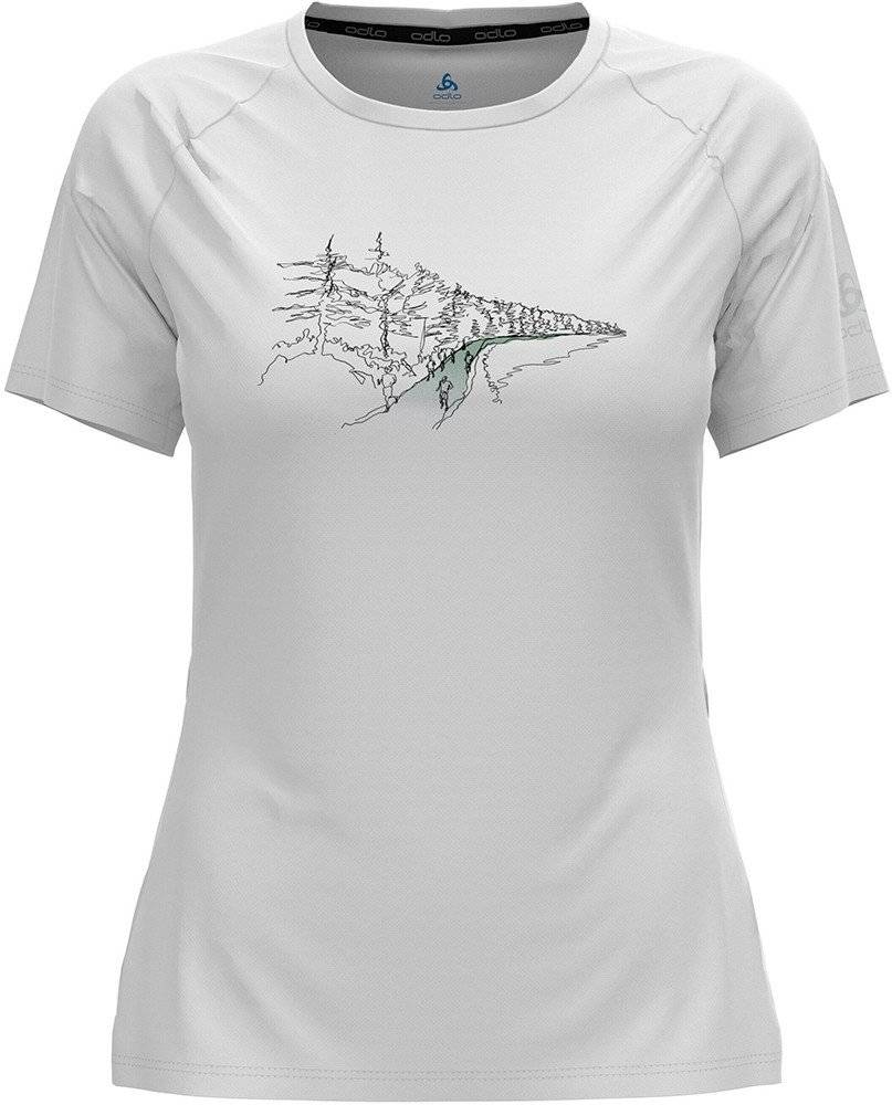 ODLO ΜΠΛΟΥΖΑ ODLO ESSENTIAL PRINT T-SHIRT ΛΕΥΚΗ