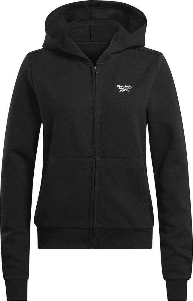 ΖΑΚΕΤΑ REEBOK IDENTITY SMALL LOGO FLEECE FULL-ZIP SWEATSHIRT ΜΑΥΡΗ